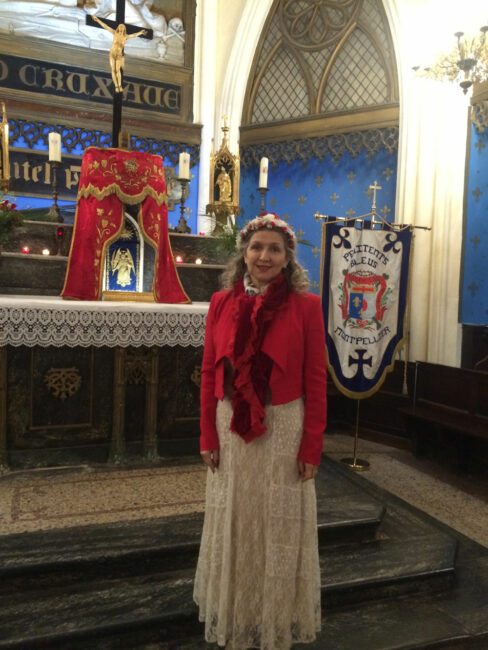 26 janvier 2019. Montpellier, Sous le Haut Patronage du Consulat de Monaco, MESSE de la Sainte Dévote, Chapelle de la Dévote et Royale Compagnie des Pénitents Bleus, Nathalie y chantera un Ave Maria.