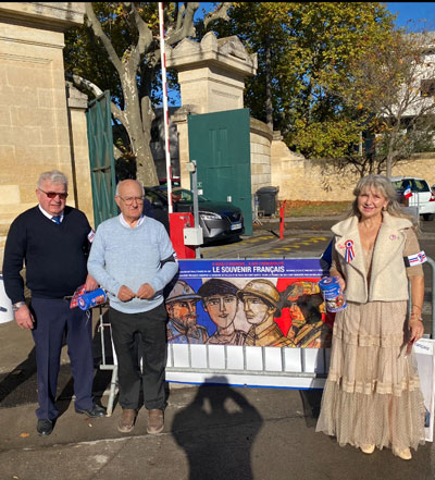 Jeudi 30 octobre 2025. Montpellier (34), cimetière Saint-Lazare, quête du Souvenir Français toute la journée…