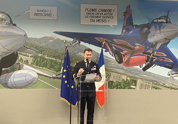 Mardi 13 janvier 2026. Orange (84), Base Aérienne 115, vœux du commandant de base, le colonel Hugues Fouquet.