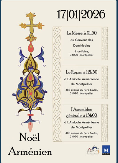 Samedi 17 janvier 2026. Montpellier (34), Messe arménienne au Couvent des Dominicains, Nathalie interprète deux chants de la liturgie arménienne.Amicale Arménienne de Montpellier et sa Région