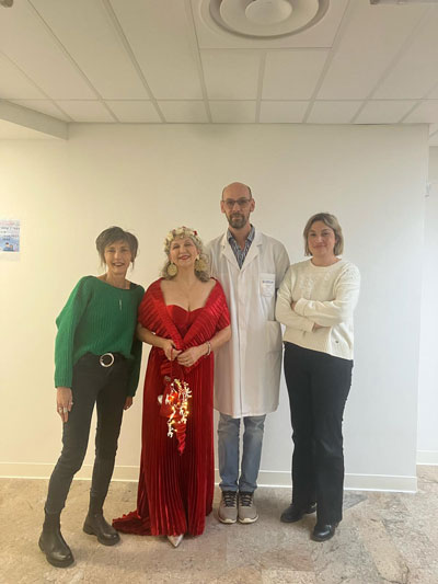 Vendredi 9 janvier 2026. Montpellier (34), concert de Noël à la Clinique de Rochet, accompagnée d&rsquo;Anne-Laure de l&rsquo;association JALMALV.